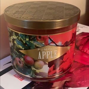 Pumpkin Apple Bath and Body Works 3-Wick Candle